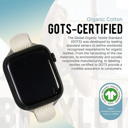 Braxley Bands - Organic Cotton Watch Bands For Women and Men, Compatible With All Apple Watch Sizes