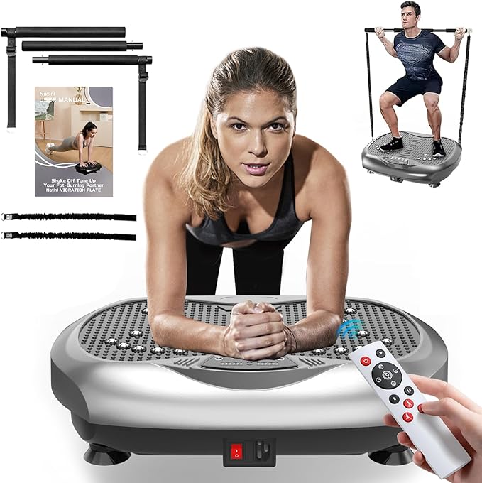 Vibration Plate Exercise Machine - Whole Body Workout Vibration Platform Lymphatic Drainage Machine