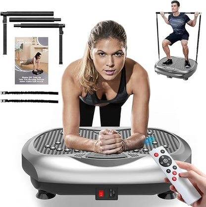 Vibration Plate Exercise Machine - Whole Body Workout Vibration Platform Lymphatic Drainage Machine