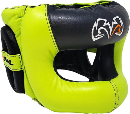RIVAL Boxing RHGFS3 Face-Saver Sparring Headgear - Wide Eye Opening, Premium Leather, and