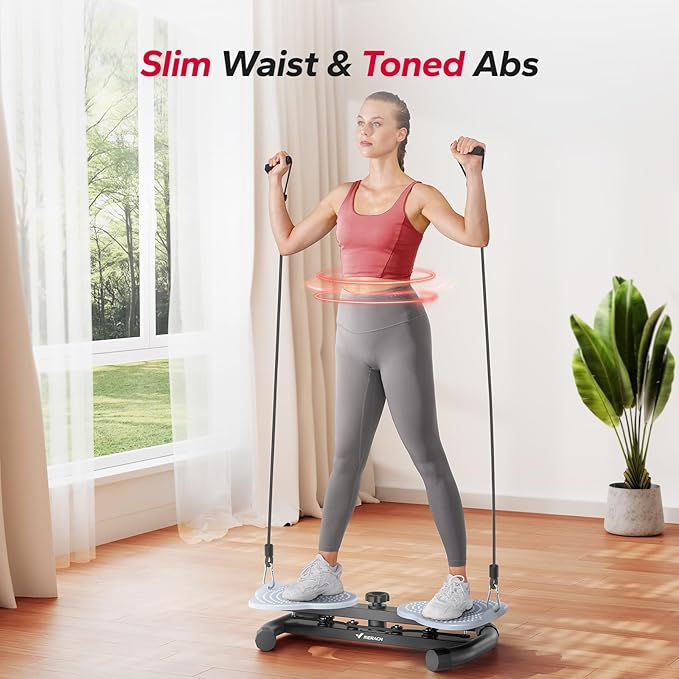 MERACH Waist Twister Machine, Ab Twist Board with 300 lbs Weight Capacity, Abs Workout for Slim