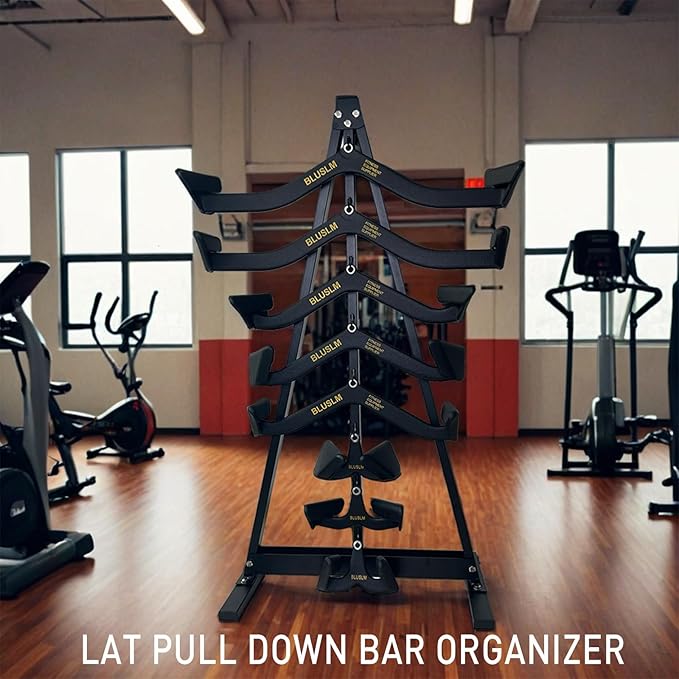 Lat Pull Down Bar Gym Accessory Rack, Lat Pulldown Attachments Cable Attachment Storage Rack for