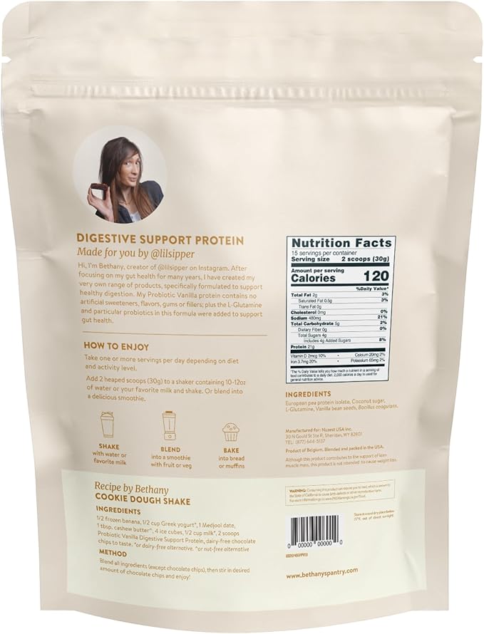 Nuzest Bethany's Pantry Digestive Support Protein - Probiotics for Digestive Health ??Clean Lean