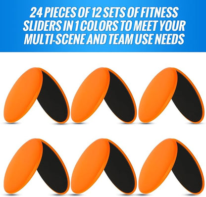 Wettarn 24 Pcs Core Sliders for Working Out Abdominal Exercise Gliding Discs Dual Sided Workout
