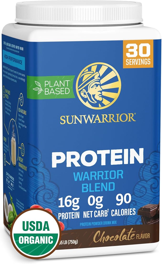 Organic Plant Based Protein Powder | Vegan Organic Protein Powder Chocolate Flavored with BCAA