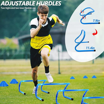 Agility Training Equipment, Football Training Equipment Includes 20FT Agility Ladder,4 Adjustable