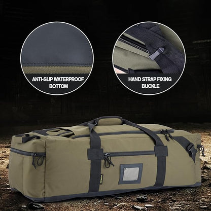86l Large Duffel Bag For Travel, Gym & Sports - Water Repellent Polyester, Hidden Straps, Shoe