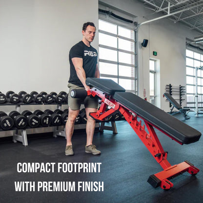REP Foldable Incline Decline Bench, Metallic Black