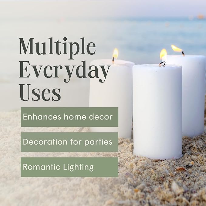 Mister Candle - 3 inch by 4 inch Tall Citronella Scented Pillar Candles (Set of 3) - Indoor &