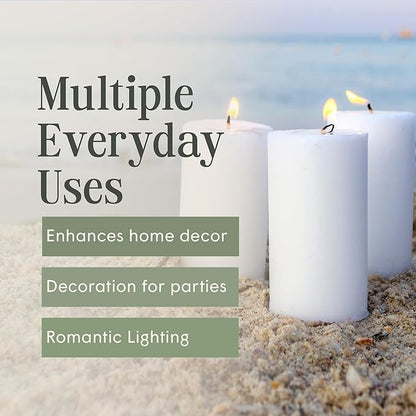Mister Candle - 3 inch by 4 inch Tall Citronella Scented Pillar Candles (Set of 3) - Indoor &