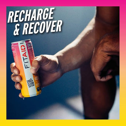 FITAID ENERGY, 200mg Natural Caffeine, Keto, Peach Mandarin, Optimum Performance Formula: BCAAs