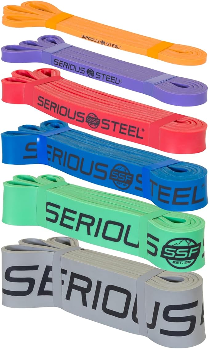 Serious Steel Fitness 37" Resistance Training Bands (Portable Exercise Band System Training Bands