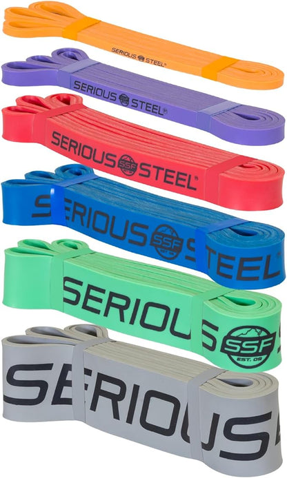 Serious Steel Fitness 37" Resistance Training Bands (Portable Exercise Band System Training Bands