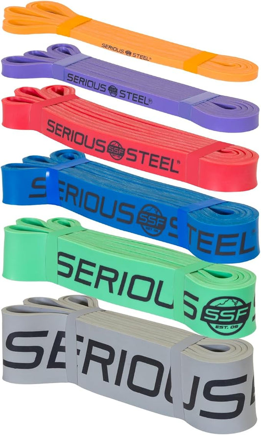 Serious Steel Fitness 37" Resistance Training Bands (Portable Exercise Band System Training Bands