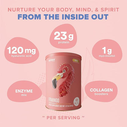 Fitmingo Vegan Protein Powder with Inositol, Collagen Boosters, Hyaluronic Acid and Vitamins | Low