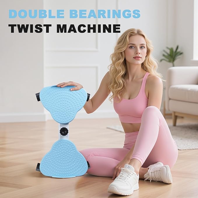 Waist Twister Machine, Ab Twister Board with Resistance Bands - 300 lbs Capacity Home Exercise