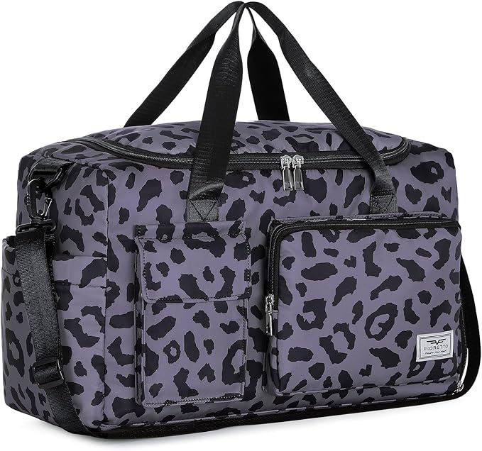 FIORETTO Women's Gym Duffle Bag with Shoes Compartment, 37L Capacity, Ideal for Travel, Gym