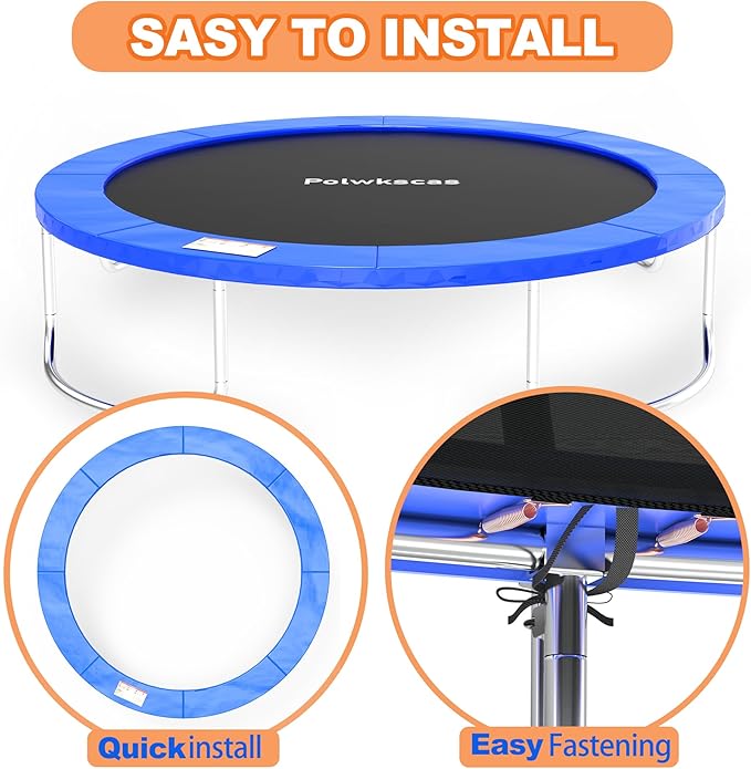 Trampoline Pad 10ft 12ft 14ft 15ft 16ft Trampoline Replacement Safety Pad, Waterproof and