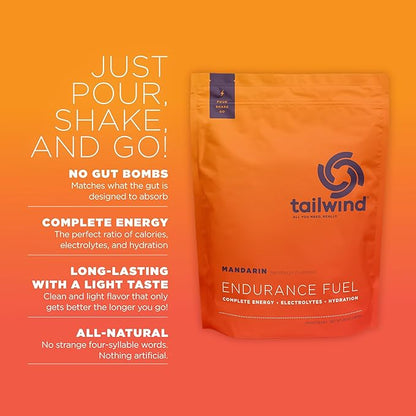 Tailwind Nutrition Endurance Fuel, Carbohydrate & Electrolyte Sports Drink Mix Powder, Gluten-Free