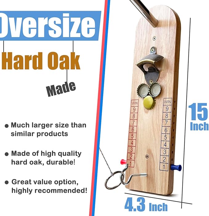 Hook and Ring Toss Game Bottle Opener Ring Toss Game for Indoor Outdoor Party Man