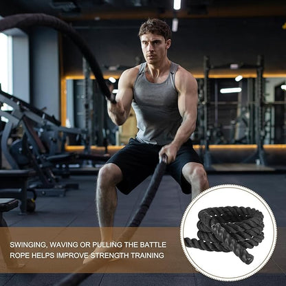 MECCANIXITY Battle Rope 10ft x 1.5 Inch Polyester Workout Rope Heavy Fitness Exercise Rope for