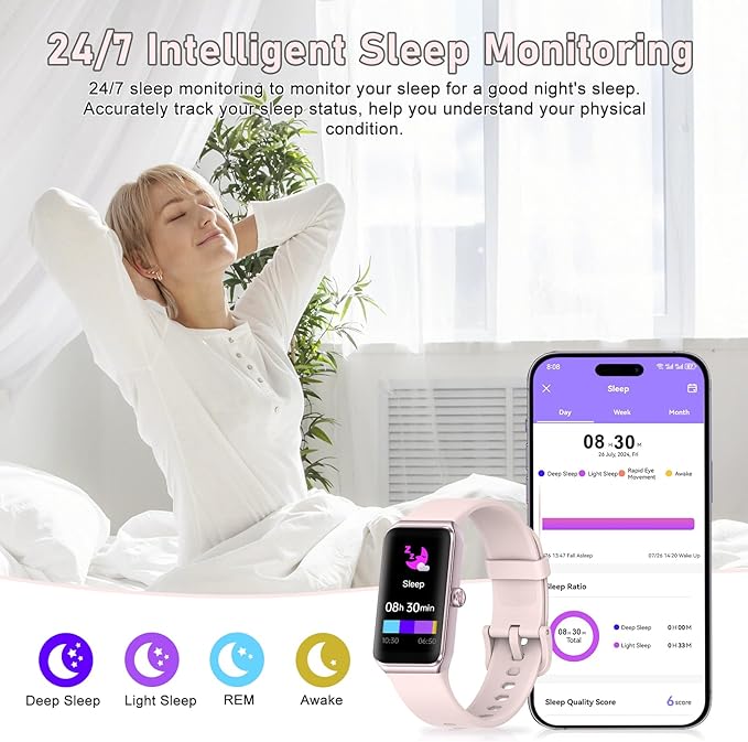 Fitness Tracker with Step Counter/Calories/Stopwatch, Activity Tracker, Health Tracker with Heart
