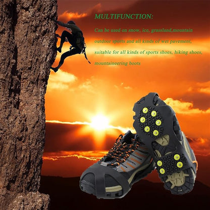 Ice Cleats for Shoes and Boots, Ice Snow Traction Cleats Grippers, Non Slip Shoe Ice Grippers,10