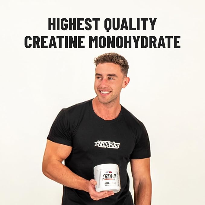 EHP Labs CREA-8 Micronized Creatine Monohydrate Powder - Unflavored Creatine Powder for Muscle
