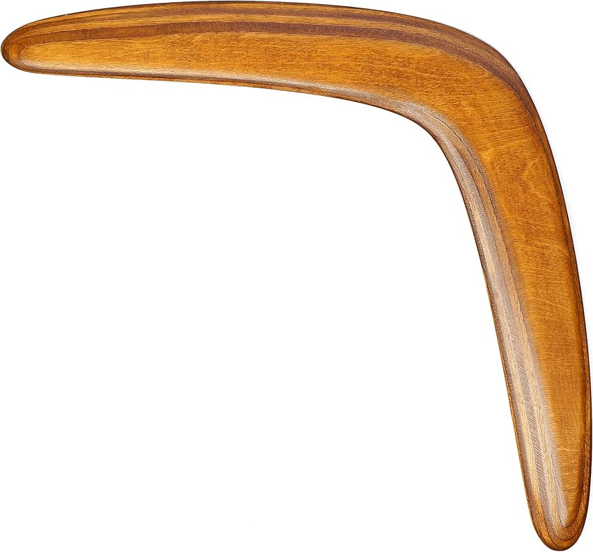 Masterfully Handcrafted Wooden Boomerang | Huge Size – 18 Inches | Flight-Tested, 100-Yard Range |