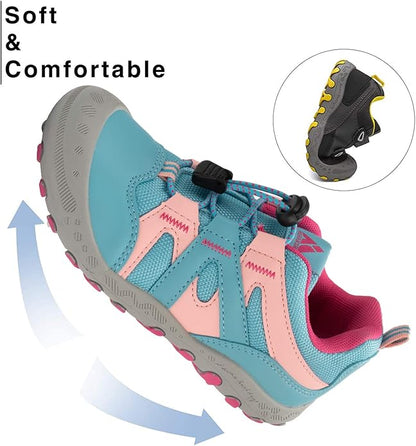 Mishansha Kids Hiking Boots Toddler Girls Boys Hiking Shoes Water-Resistant Anti-Collision Non-Slip