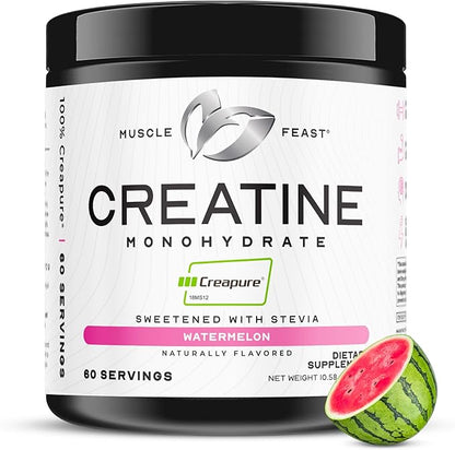 Muscle Feast Creapure Creatine Monohydrate Powder, Vegan Keto Friendly Gluten-Free Easy to Mix