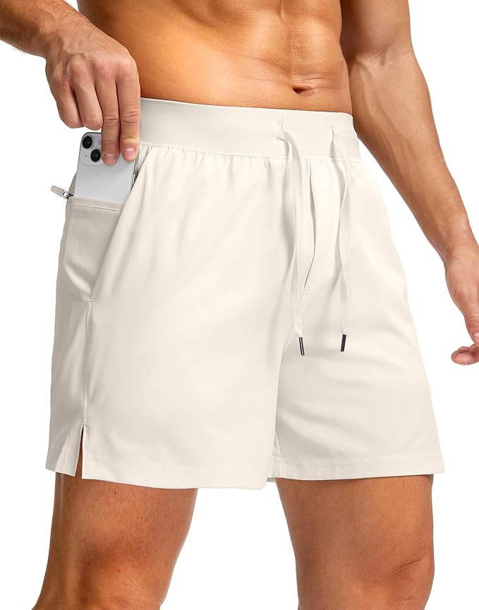 Men's Running Shorts with Zipper Pockets 9 Inch/ 7 Inch / 5 Inch Lightweight Quick Dry Gym Workout