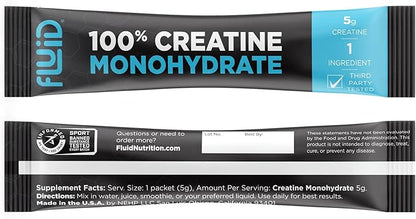 Fluid - Ultra-Fine Micronized 100% Creatine Monohydrate, Informed Sport Certified, Safe for