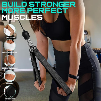 Tricep Rope Cable Attachment Handles for Gym, 13inch Exercise Handles, Tricep Pull Down Attachments