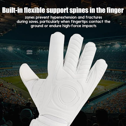 Soccer Goalkeeper Gloves with Finger Protection to Prevent Injuries, Strong Grip for Tough Tackles