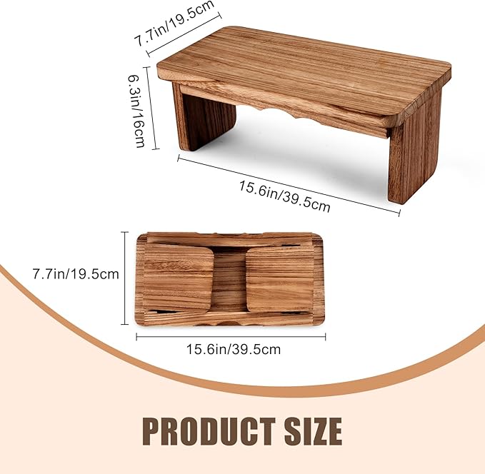 Yoga Meditation Benches - Yoga Bench,Wooden Zen Meditation Stool Kneeling Bench for Yoga Practice