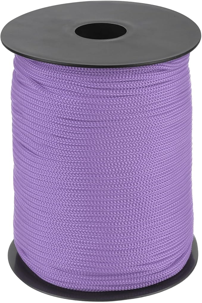 MECCANIXITY 1/8 Inch Polypropylene Rope Braided Ropes, 328ft Nylon Rope Hollow Utility Cord for