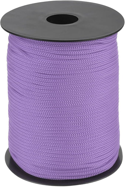 MECCANIXITY 1/8 Inch Polypropylene Rope Braided Ropes, 328ft Nylon Rope Hollow Utility Cord for