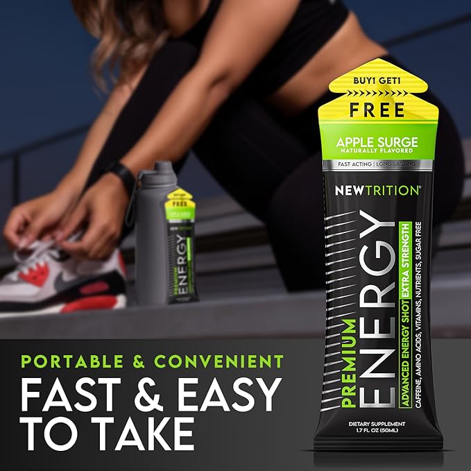 NewTrition® Extra Strength Energy Shots, 250mg Caffeine Energy Shots with Vitamin B & Amino Acids