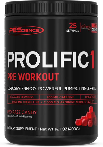 PEScience Prolific-1 Pre Workout Powder for Men & Women with L-Citrulline, Nitric Oxide Booster