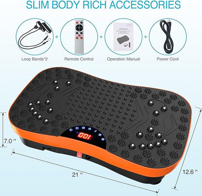 AXV Vibration Plate Exercise Machine Whole Body Workout Portable Mini Vibrate Fitness Platform