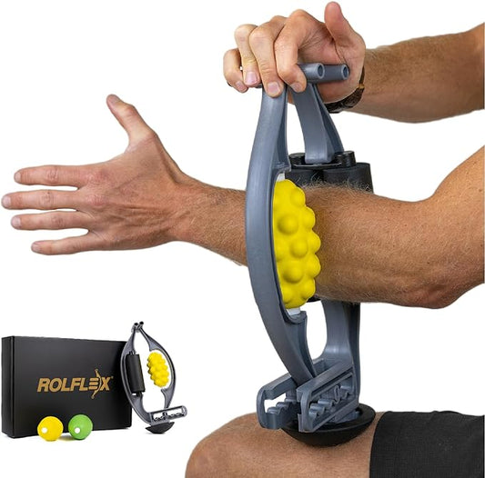 Rolflex The Massage Combo ??3-in-1 Roller for Muscles Deep Tissue with Firm Knobble, Contoured
