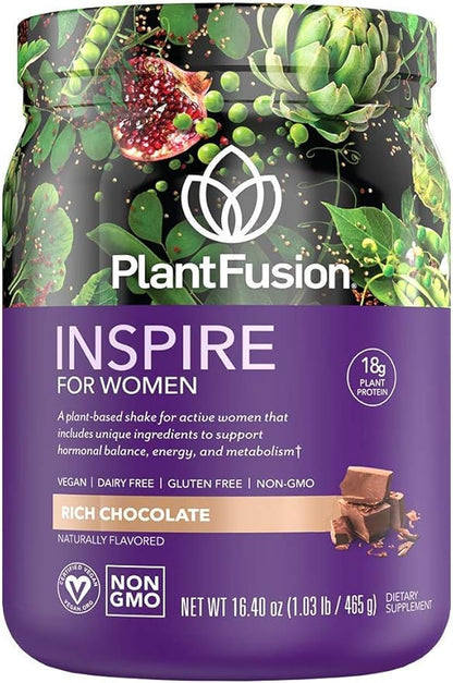PlantFusion Inspire Plant Protein Powder for Women - Low Carb Protein Powder for Lean Muscle
