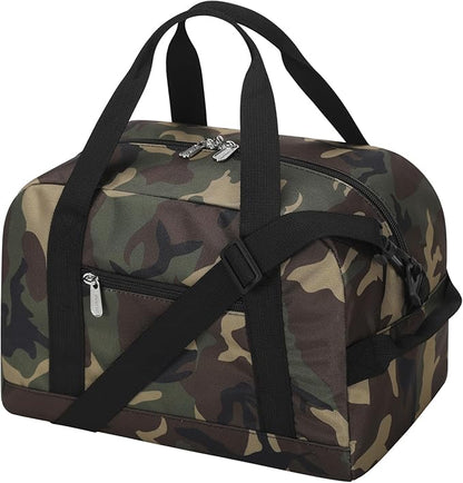 Small Gym Bag Carry On Bag - 12 in Mini Duffle Bag Lightweight for Overnight Travel(Camouflage)