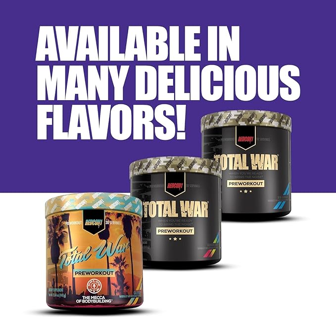 REDCON1 Total War Pre Workout, Sour Gummy Bear - Contains 320mg of Caffeine from Green Tea, Juniper