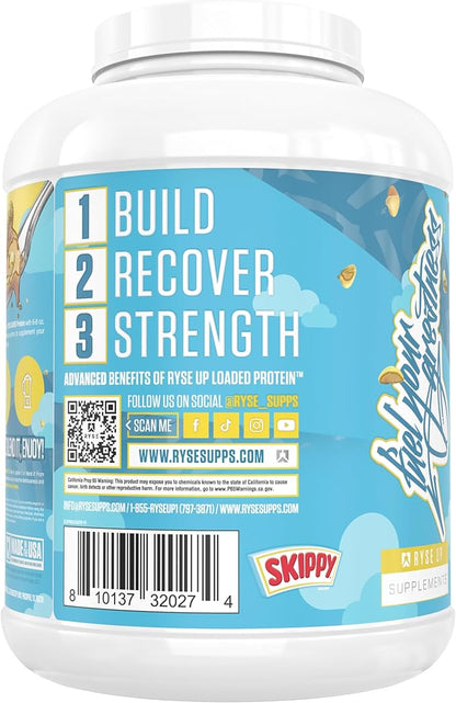 RYSE Loaded Protein Powder - Skippy Peanut Butter - 25g Whey Protein Isolate & Concentrate with