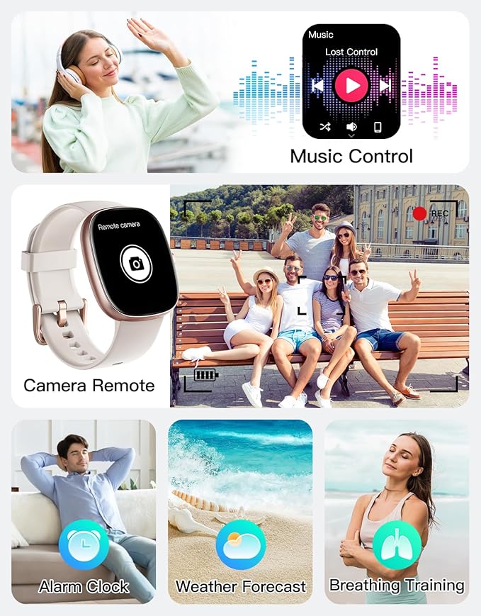 Fitness Tracker 2025 Ver. (Answer/Make Calls), 1.85" Smart Watch Fitness Watches for Women Men with