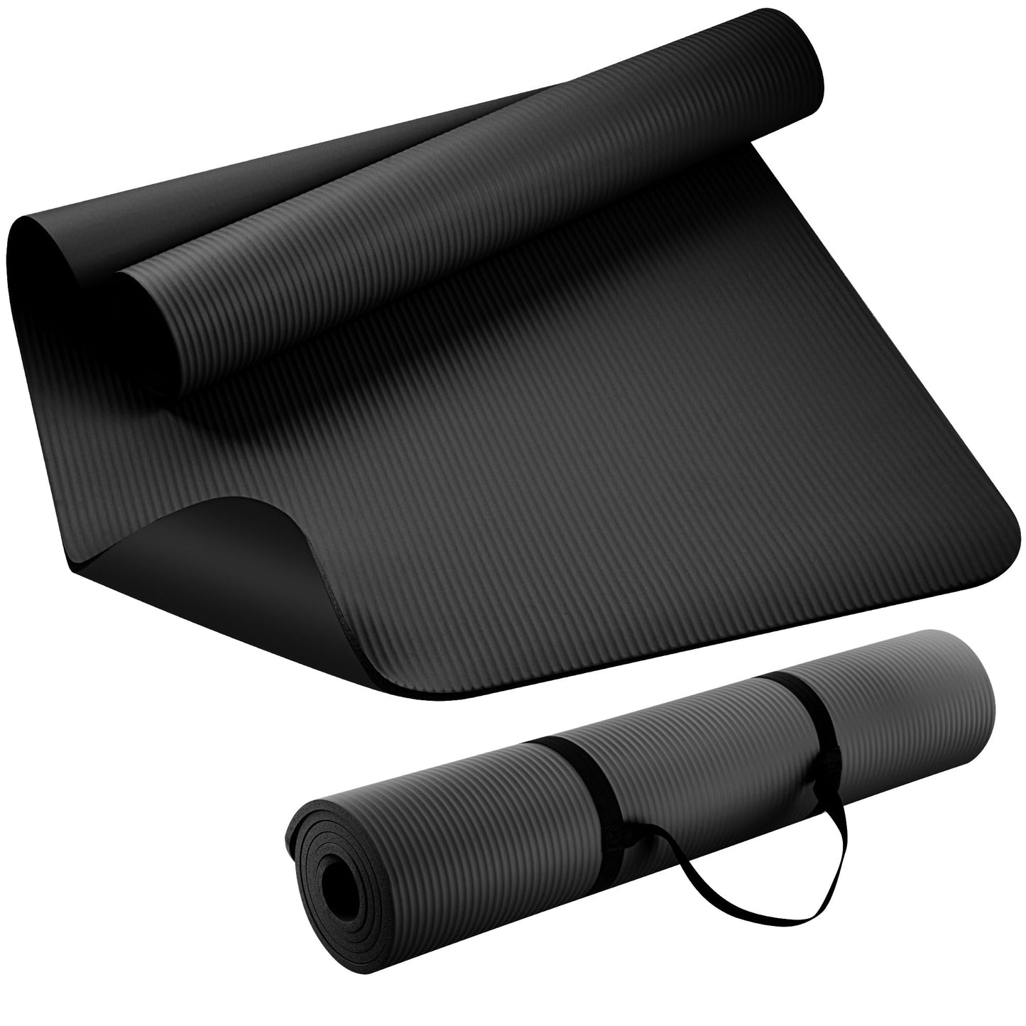 KEEP Extra Thick NBR Yoga Mat for Women & Men, 10mm Thick, 72”x24” Large Exercise Mat with Non-Slip