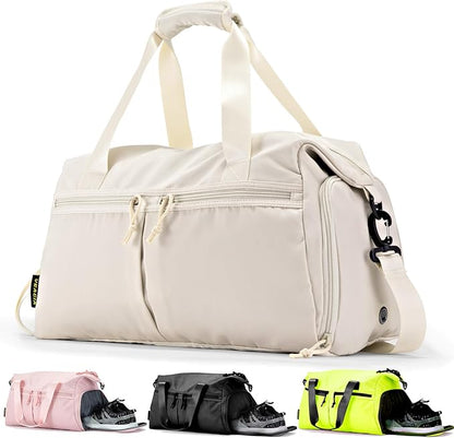 Weekender Duffel Bag with Shoe Compartment And Wet Pocket-Luggage Everyday Overnight Bag for Men