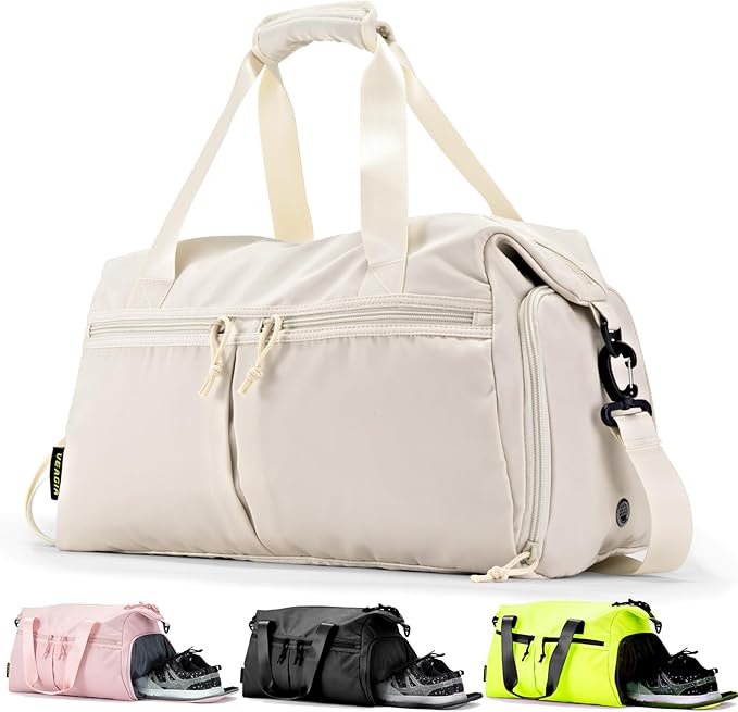 Weekender Duffel Bag with Shoe Compartment And Wet Pocket-Luggage Everyday Overnight Bag for Men